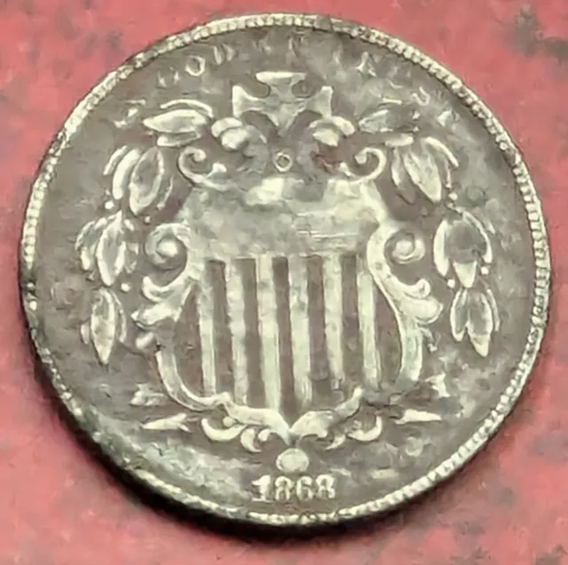 1868 Shield Nickel VF Dark Coin