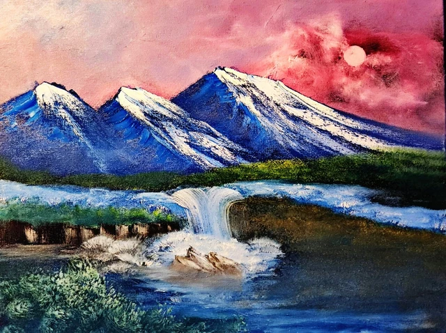 Original Landscape Artwork by m00fins Oil on Canvas