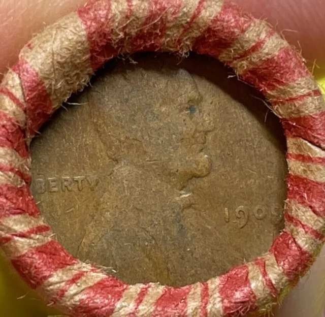 1909 end of wheat pennies roll