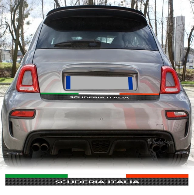 Kit D'autocollants Carbone Pour Rétroviseurs Et Montants De Portes Fiat Abarth 500/595 - Protection Peinture Sans Bulles