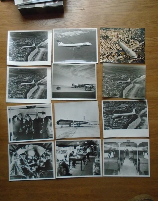 12 x photographs Imperial Airways BEA British European  B.O.A.C Airline Ephemera