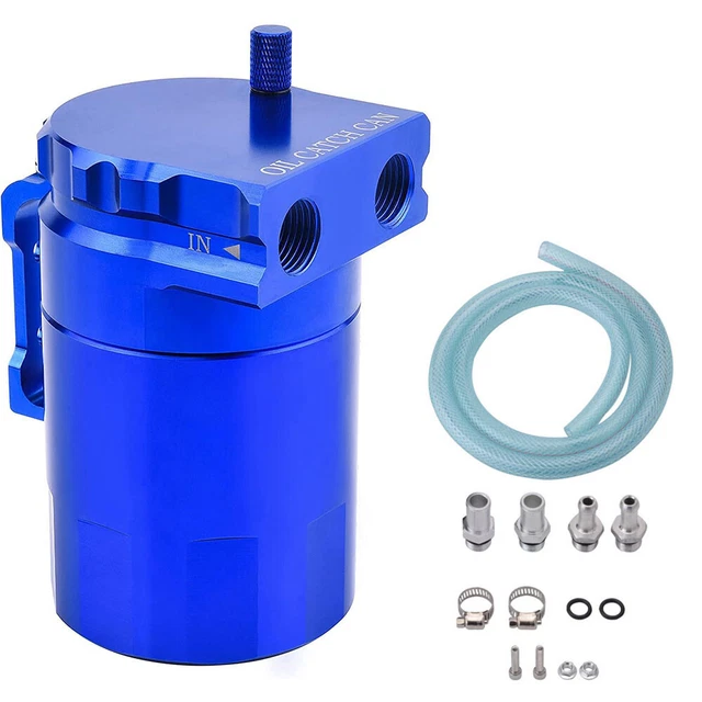OIL CATCH CAN Kit Reservoir Baffled Tank with Breather Filter Universal