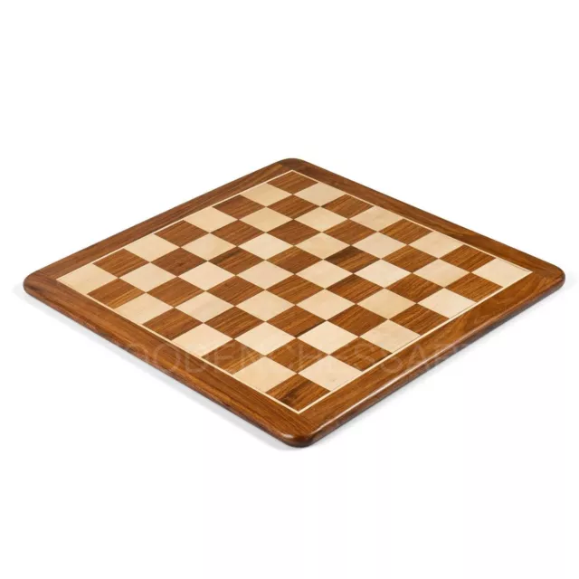 21" Luxury Hand Carved Chessboard only in Golden Rosewood & Maple wood