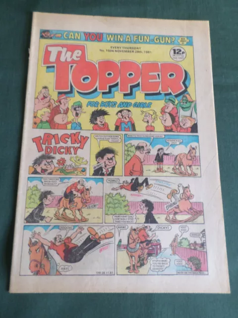 The Topper - Uk Comic - 28 Nov 1981  - # 1504 - Vg