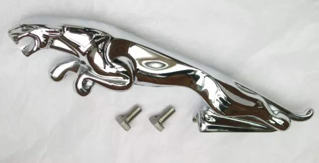 Jaguar Leaping Cat Large Chrome Bonnet Mascot / Emblem, Jag part BD10954