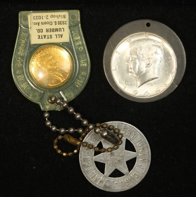 1936 Wheat Cent All State Lumber Keychain, Encased Kennedy            OTQ1486/JH
