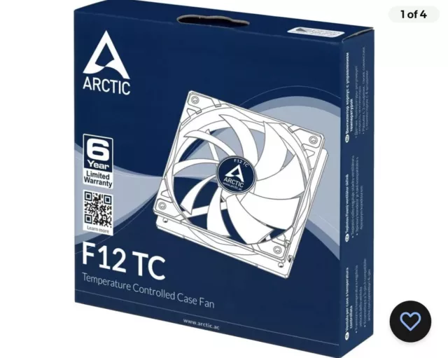 ARCTIC F12 TC - 120 mm Case Fan with Temperature Control, Fan Speed: 300-1350RPM