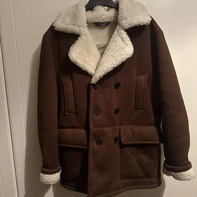 Zara mens sheepskin coat new arrivals