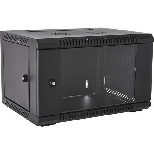 NEW V7 RACKS RMWC6UG-1N 6U Rack Wall Mount Glass Door Enclosure - For LAN Switch