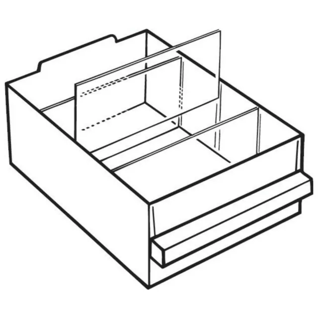 Raaco Trennwand Satz a 12 Stück für Schublade Typ F (Wand Kleinteilelagerung)
