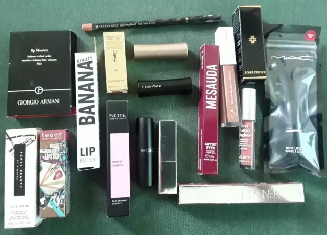 Beautypaket Lippen, 16 Teile, tolle Marken Lancome, YSL, Armani, Mäc, neu