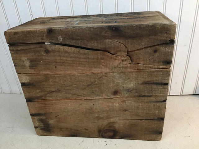 Atlas Powder Co. Empty Wood Crate Box High Explosives Electric  Blasting Caps 6