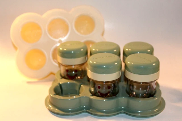 Nutribullet Baby Silicone Freezer Food Storage Tray & Containers green cream