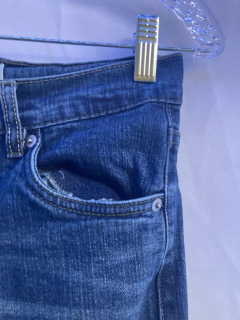 levis 11 Slim Boys Blue Denim Jeans Size 16 Reg 5 pocket Button Front 3