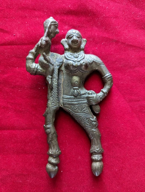 Antique Vintage Figural Brass Betel Nut Cutter Cracker Eastern Womate Children