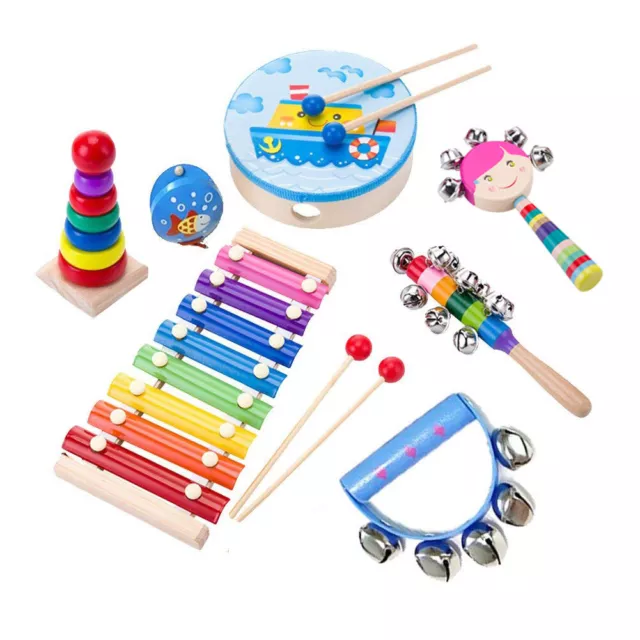 7PCS Kit Children's Percussion Musical Instruments Set Toys Music Kids Gifts