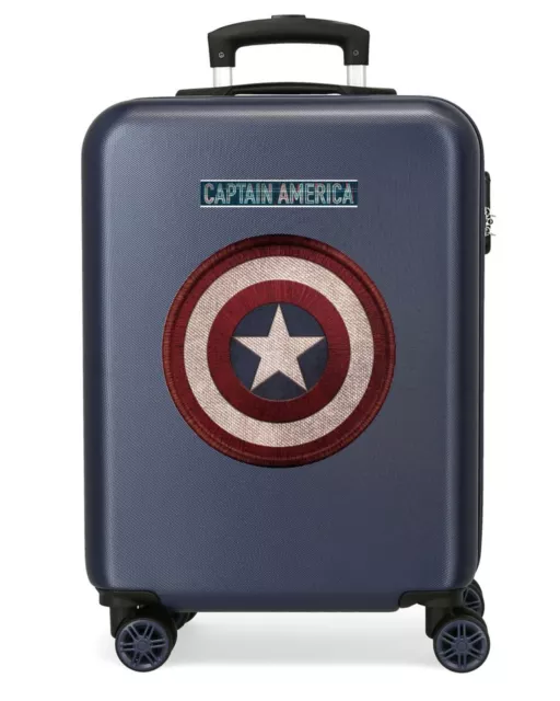 Trolley Marvel Captain America Suitcase 38x55x20 CMS Blue Light Shield White