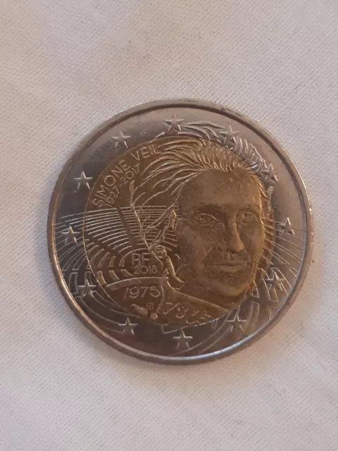 Pièce De 2 Euros Rare SIMONE VEIL