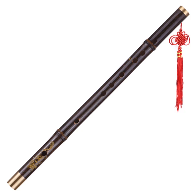 Professional Black Bamboo Dizi Flute Traditional Handmade Chinese Musical H1R1