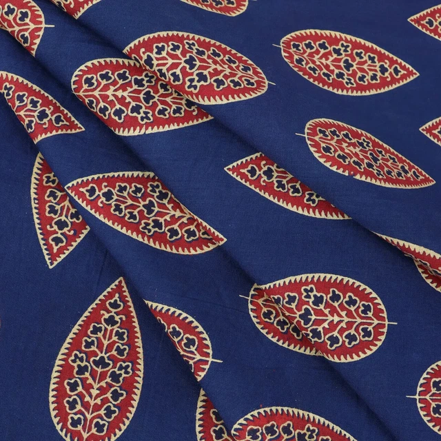 Tissu indien de couture de coton d'impression de bloc Tissu d'habillement...