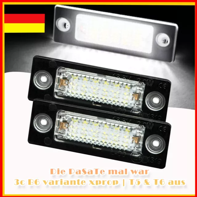 Led Kennzeichenbeleuchtung für VW T5 Caddy Golf Plus Jetta Touran Passat 3B B6