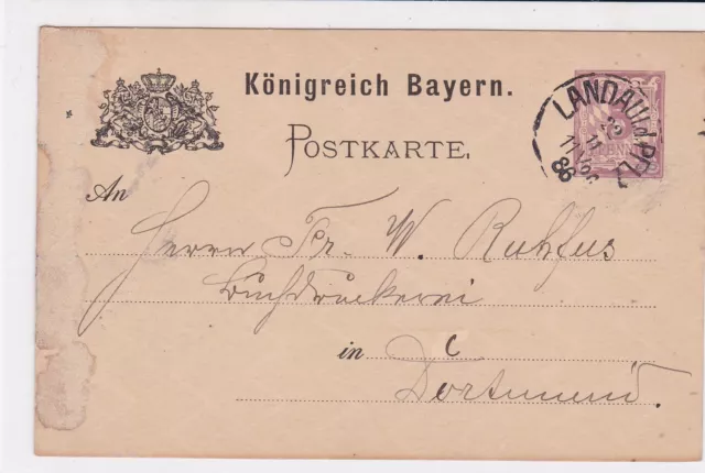 germany 1886 stamps card ref 20986