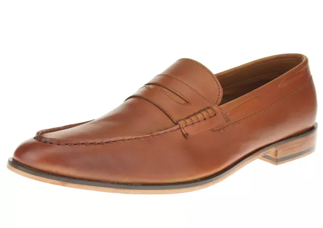 Luciano Natazzi Mens Slip-On Full Grain Leather Penny Loafer Dress Shoes SL308