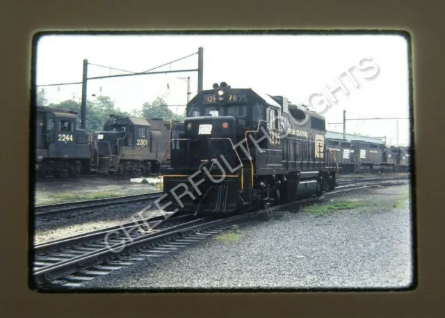Original '73 Ektachrome Slide PC Penn Central 7835 GP38 Enola      28N31