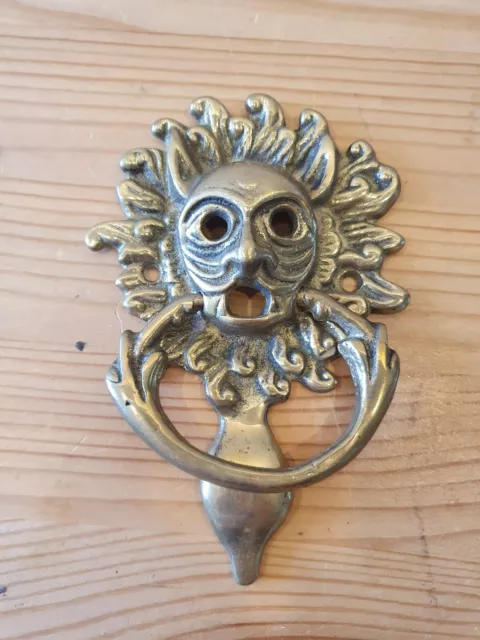 Brass Gargoyle Door Knocker 12cm Long