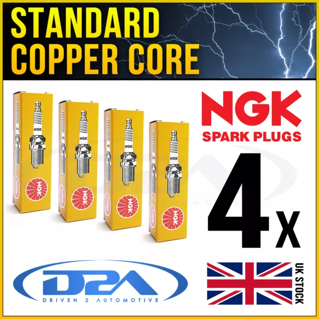 4x NGK BP6ET 1263 Standard Spark Plugs For SEAT TOLEDO 1 1.6 92-->96