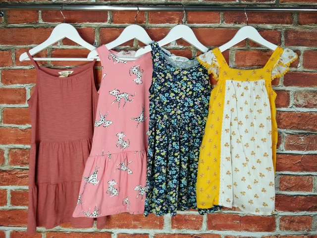 Girls Bundle Age 4-5 Years H&M M&S Summer Dress Set Floral Patterned Kids 110Cm
