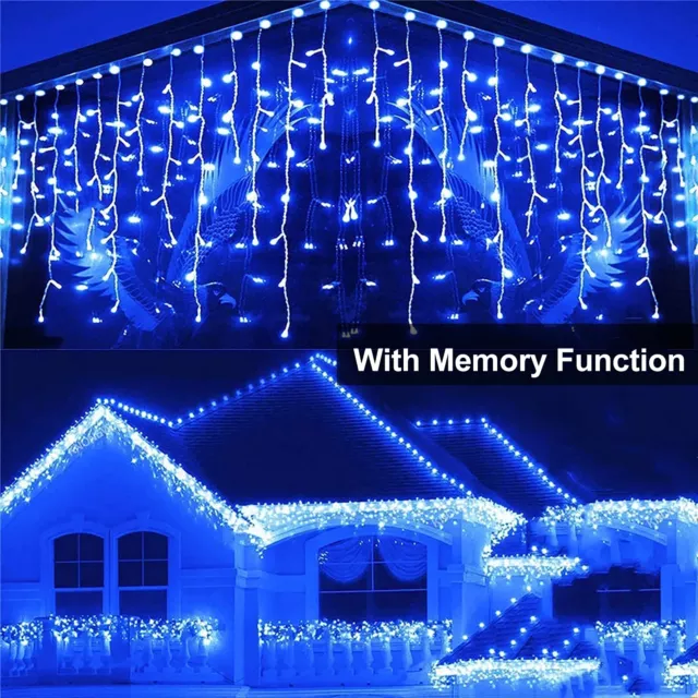 13~130ft Curtain Icicle Lights Wedding Party LED Fairy Christmas Indoor Outdoor