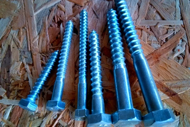 Hex Collectibles 50 Viti Per Legno A Testa Esagonale Zincate - Dimensioni 1/4" X 6", Bulloni Lag Per Costruzioni Pesanti Viti Per Legno Testa Esagonale - Foto 9