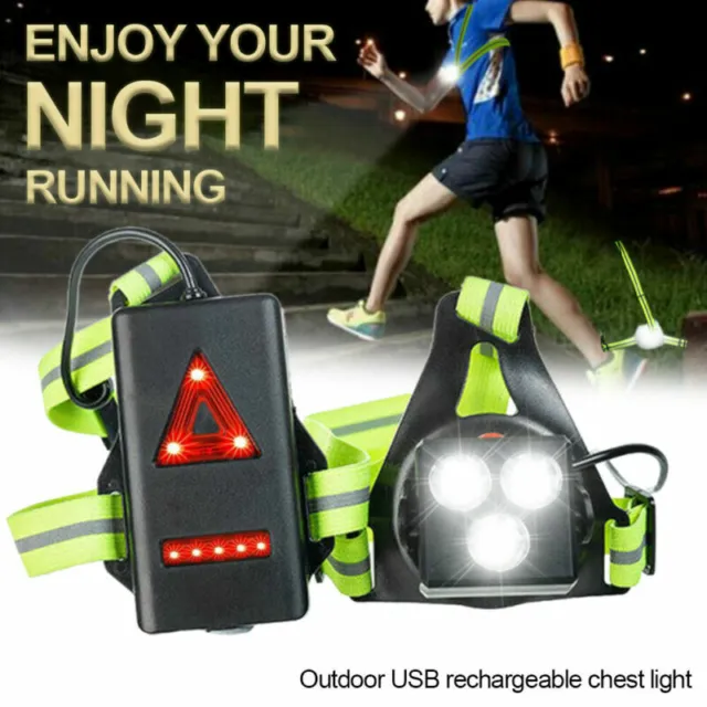 LED Lauflampe, Lauflicht Joggen mit Reflektoren Gürtel Kleidung