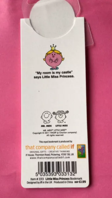 Mr Men Bookmark LITTLE MISS PRINCESS Magnetic Bookmark Gift  Secret Santa NEW 2