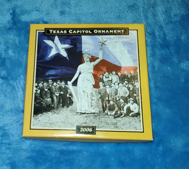 VINTAGE TEXAS STATE Capitol Christmas Ornament 2006 w/ Pamphlet & CIB