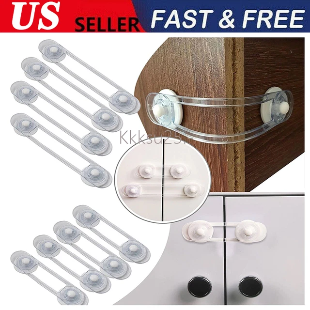 US Child Baby Cupboard Cabinet Safety Lock Pet Proofing Door Drawer Fridge Kids