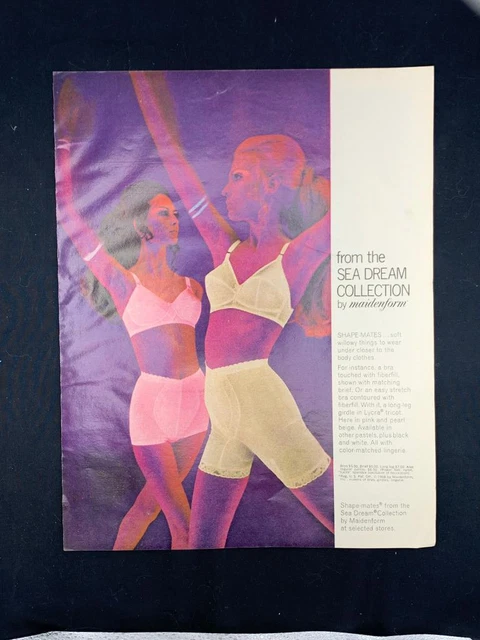 Magazine Ad*- 1968 - Maidenform Bras & Girdles - Sea Dream