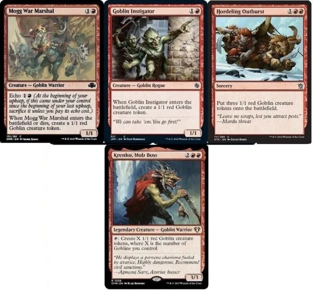 Krenko, Mob Boss Commander Deck EDH 100 Magic Cards Custom Deck MTG Goblins - NM