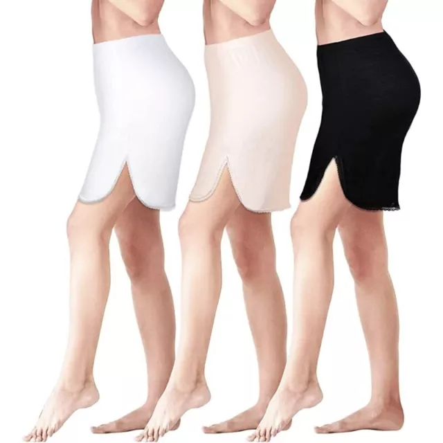 Half Slips for Women Underskirt Curved Lace Short Skirt Above Knee Waist Slip
