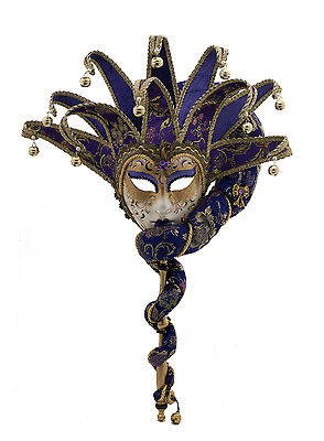 Mask from Venice Joker IN Stick And 10 Spikes Purple Golden Top Quality 23 VG3