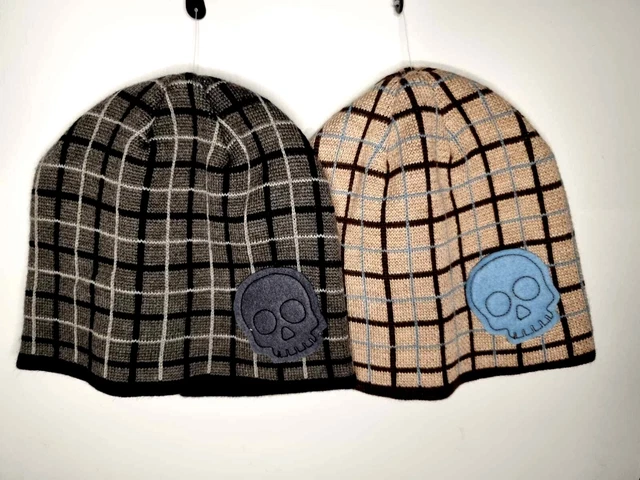 Cappello Da Sci Bambino Bambina Invernale Lavorato A Maglia Wolly Beanie Slouch Teschio Oversize Termiche