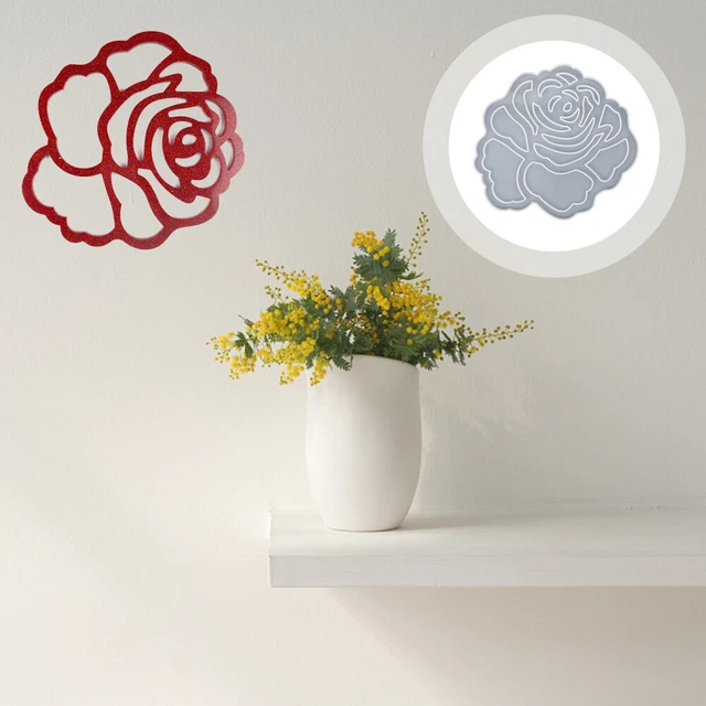 Rose Anhänger Silikonform Hohlblume DIY Silikonform Wand Pendelland