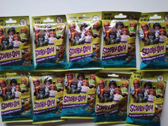 LOT 10 SACHETS FIGURINES PLAYMOBIL SCOOBY-DOO 70717 - neufs