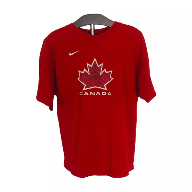 Red NIKE Hockey Team Canada Sidney Crosby #87 Standard Fit T-Shirt - Women’s XL