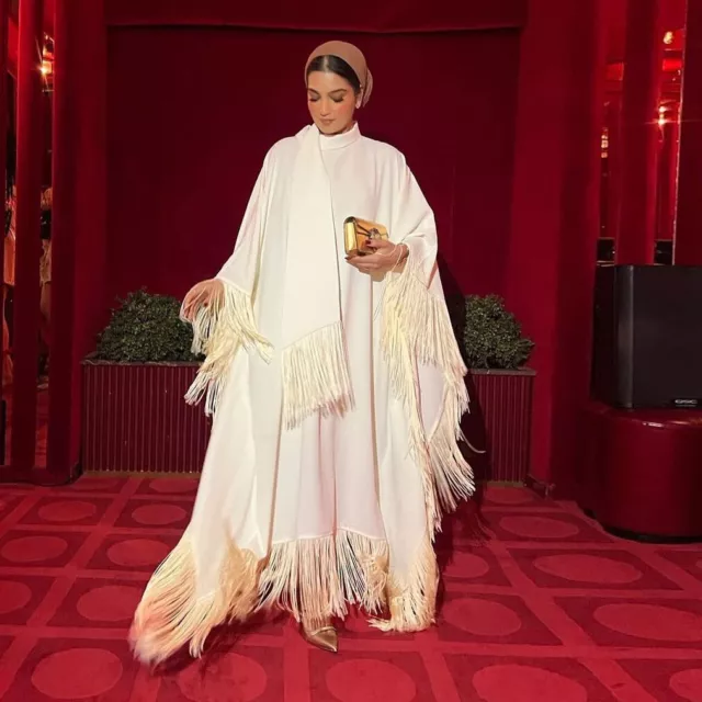 Moroccan Kaftan Abaya African Women Tassels Robe Dubai Caftan Muslim Dress