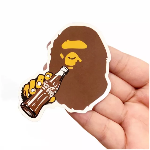 A Bathing Ape Drinking Coca Cola Stickers/Decals - 1 Pc Per Order (New)