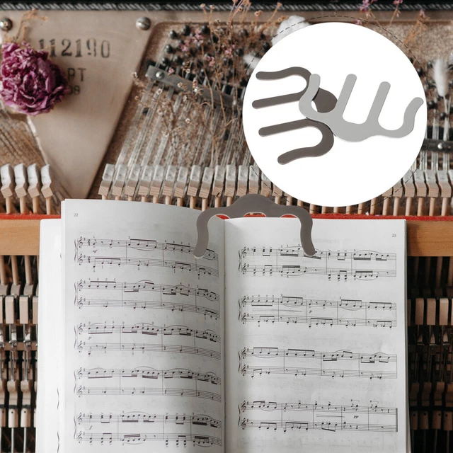 Clip A Forma Di Note Musicali - 12 Pezzi, 5 Colori, Per Spartiti E Fogli - Foto 4