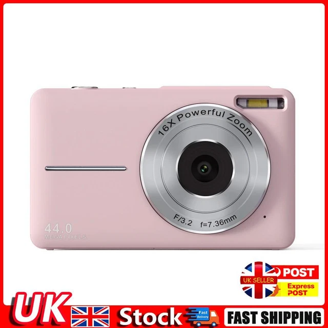 44MP 1080P Digital Camera 2.4inch IPS HD Cartoon Camera for Beginner (Pink) Hot