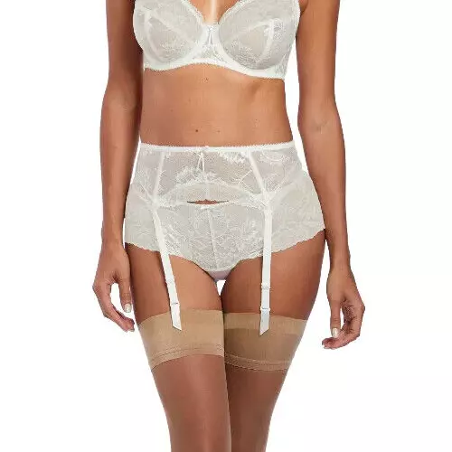 Sizes 10, 12, 16 | Fantasie Bronte Ivory Suspender Garter Belt | Ivory | FL2069